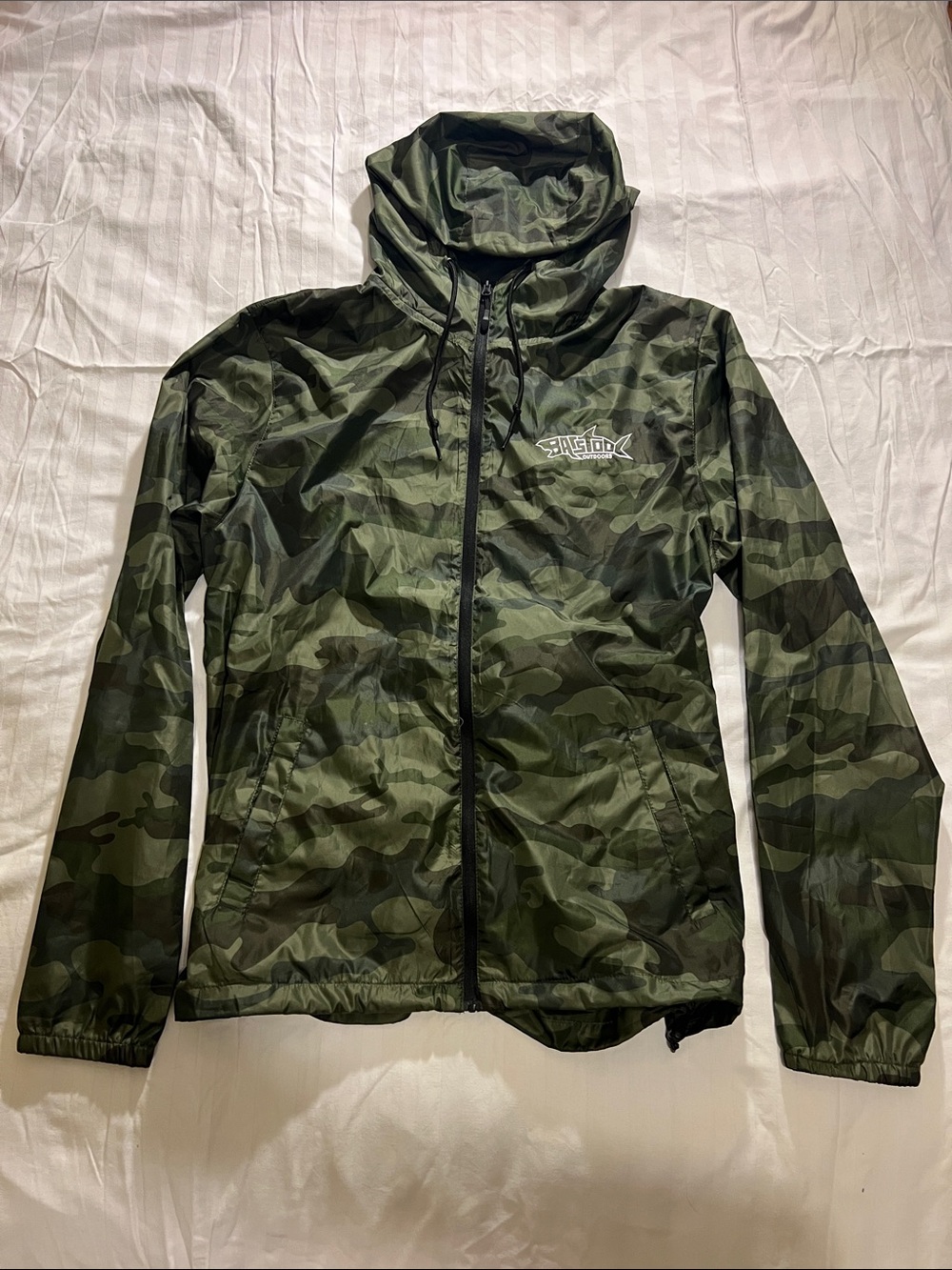 Barstool Outdoors Camouflage Hooded Windbreaker Jacket
